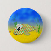 Cute Cartoon Fish Ronde Button 5,7 Cm (Voorkant)