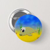 Cute Cartoon Fish Ronde Button 5,7 Cm (Voorkant /achterkant)