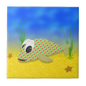 Cute Cartoon Fish Tegeltje (Voorkant)