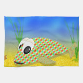 Cute Cartoon Fish Theedoek (Horizontaal)