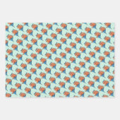 Cute Cartoon FisWrapping Paper Flat Sheet Set van  (Voorkant 3)