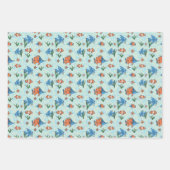 Cute Cartoon FisWrapping Paper Flat Sheet Set van  (Voorkant)