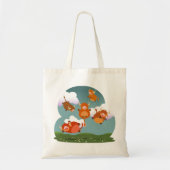 Cute Cartoon Floating Highland Koeien Bag Tote Bag (Voorkant)