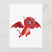 Cute cartoon flying devil briefkaart (Voorkant)