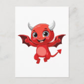 Cute cartoon flying devil briefkaart (Voorkant)