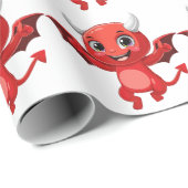 Cute cartoon flying devil cadeaupapier (Rol Hoek)