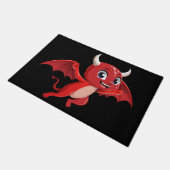 Cute cartoon flying devil deurmat (Schuin)