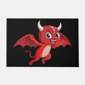 Cute cartoon flying devil deurmat (Voorkant)