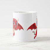 Cute cartoon flying devil grote koffiekop (Voorkant)