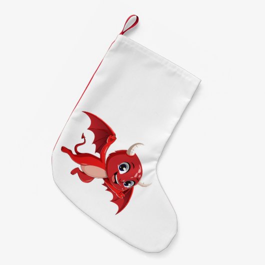 Cute cartoon flying devil kleine kerstsok (Voorkant (Hangend))