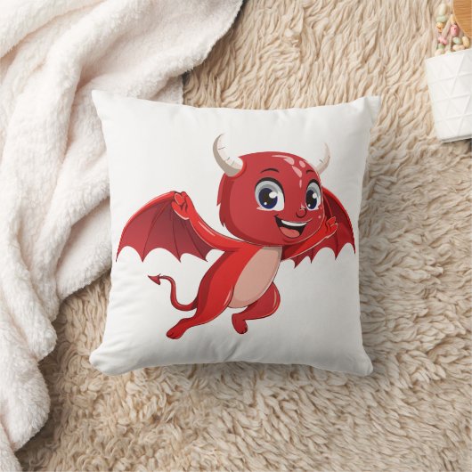 Cute cartoon flying devil kussen (Deken)