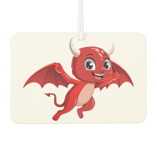 Cute cartoon flying devil luchtverfrisser (Voorkant)