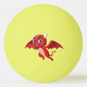 Cute cartoon flying devil pingpongbal (Achterkant)
