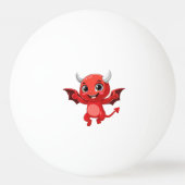 Cute cartoon flying devil pingpongbal (Voorkant)