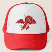 Cute cartoon flying devil trucker pet (Voorkant)