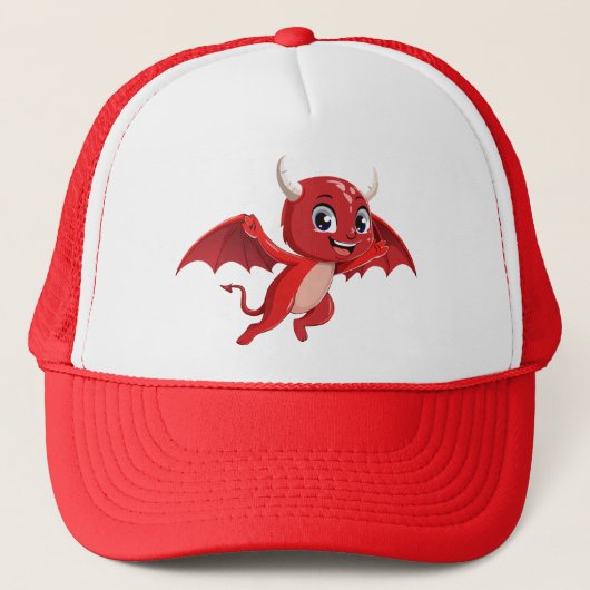 Cute cartoon flying devil trucker pet (Voorkant)
