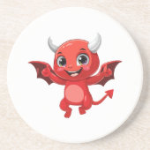 Cute cartoon flying devil zandsteen onderzetter (Voorkant)