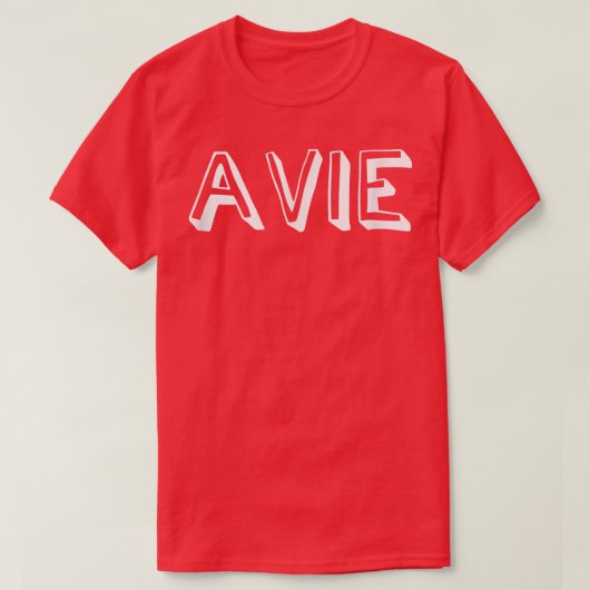 Cute Cartoon Font First Name Avie Comic T-shirt (Design voorkant)