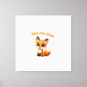 Cute Cartoon Fox – Adorable Kawaii Style Canvas Afdruk (Voorkant)