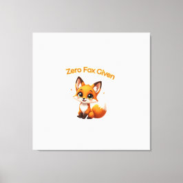 Cute Cartoon Fox – Adorable Kawaii Style Canvas Afdruk