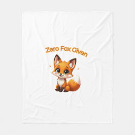 Cute Cartoon Fox – Adorable Kawaii Style Fleece Deken