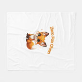 Cute Cartoon Fox – Adorable Kawaii Style Fleece Deken (Voorkant (Horizontaal))