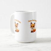 Cute Cartoon Fox – Adorable Kawaii Style Koffiemok (Voorkant links)