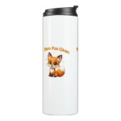 Cute Cartoon Fox – Adorable Kawaii Style Thermosbeker (Gedraaid links)