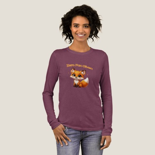 Cute Cartoon Fox – Adorable Kawaii Style Tri-Blend Shirt (Voorkant)