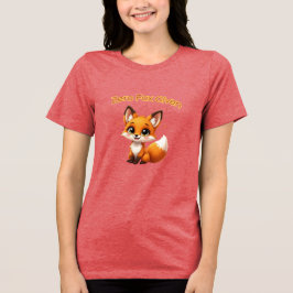 Cute Cartoon Fox – Adorable Kawaii Style Tri-Blend Shirt