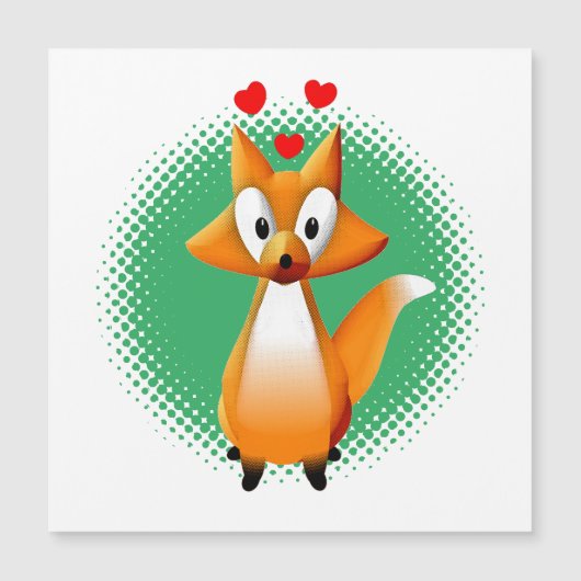 Cute Cartoon Fox Animal (Voorkant)