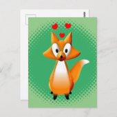 Cute Cartoon Fox Animal Briefkaart (Voorkant / Achterkant)