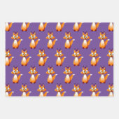Cute Cartoon Fox Animal Inpakpapier Vel (Voorkant 3)
