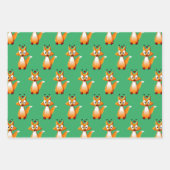 Cute Cartoon Fox Animal Inpakpapier Vel (Voorkant 2)