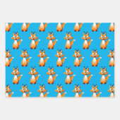 Cute Cartoon Fox Animal Inpakpapier Vel (Voorkant)