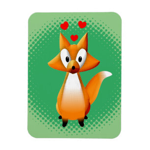 Cute Cartoon Fox Animal Magneet
