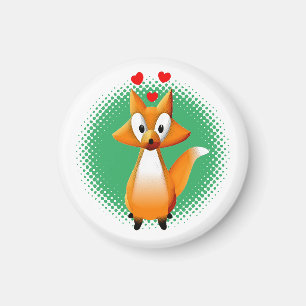 Cute Cartoon Fox Animal Magneet
