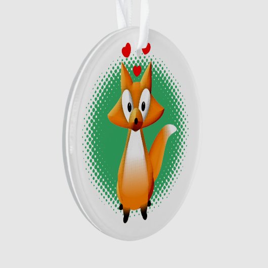 Cute Cartoon Fox Animal Ornament (voorkant)