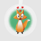 Cute Cartoon Fox Animal Ornament (voorkant)