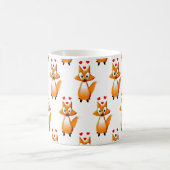 Cute Cartoon Fox Animal Pattern Coffee Mok (Center)