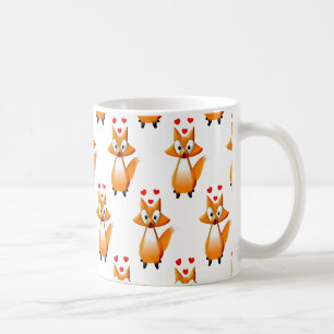 Cute Cartoon Fox Animal Pattern Coffee Mok