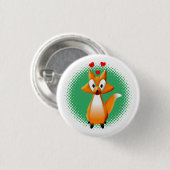 Cute Cartoon Fox Animal Ronde Button 3,2 Cm (Voorkant /achterkant)