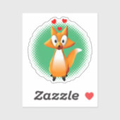 Cute Cartoon Fox Animal Sticker (Vel)