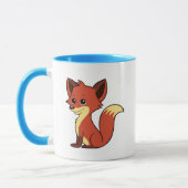 Cute Cartoon Fox Blue and White Mok (Links)