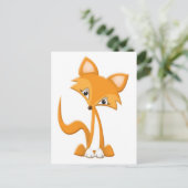 Cute Cartoon Fox Briefkaart (Staand voorkant)