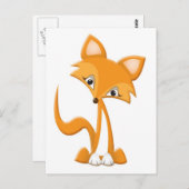 Cute Cartoon Fox Briefkaart (Voorkant / Achterkant)