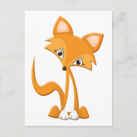 Cute Cartoon Fox Briefkaart (Voorkant)
