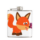 Cute Cartoon Fox en Butterfly Hip Flask Heupfles (Voorkant)