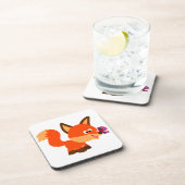 Cute Cartoon Fox en Butterfly Onderzetters set (Rechterzijde)