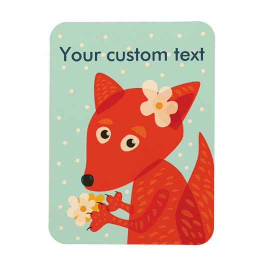 Cute Cartoon Fox Girl Magneet (Verticaal)